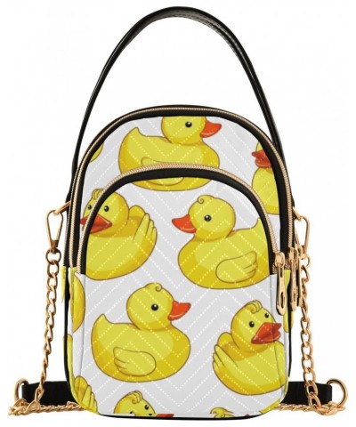 Cartoon Yellow Ducks Crossbody Bag for Women Cell Phone Purse Wallet with Removable Chain Shoulder Handbag for Travel Passpor...