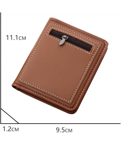 Fashion Coin ID Short Wallet Solid Color Men Open Purse Multiple Card Checkbook Wallets for Women Under 10 Black-0 $8.92 Wallets