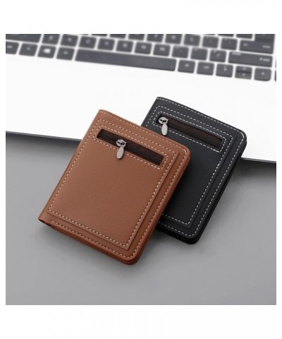 Fashion Coin ID Short Wallet Solid Color Men Open Purse Multiple Card Checkbook Wallets for Women Under 10 Black-0 $8.92 Wallets