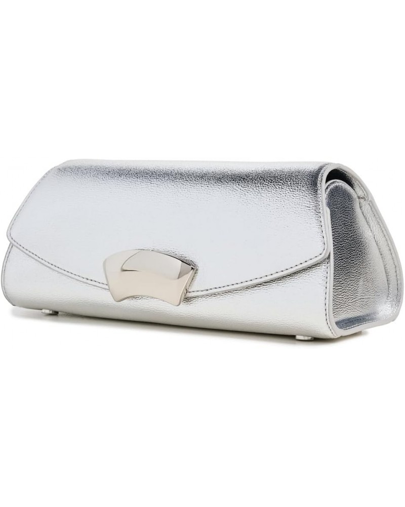 Women's ID Clutch, Silver, One Size Silver $203.05 Clutches