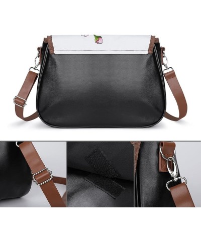 Printed Shoulder Crossbody Bag Leather Hobo Bags Medium Ladies Top Handles Satchels Basketball Fire Ice Color11 $20.21 Hobo Bags