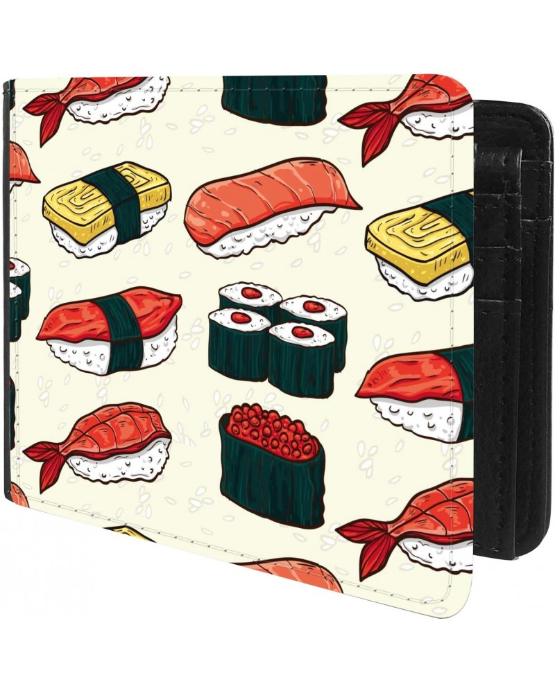 Unique Desige Pattern - Sushipattern, Slim Front Pocket Wallet Billfold RFID Blocking $12.09 Wallets