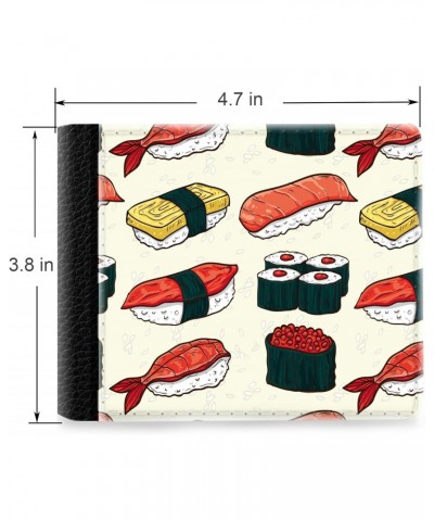 Unique Desige Pattern - Sushipattern, Slim Front Pocket Wallet Billfold RFID Blocking $12.09 Wallets