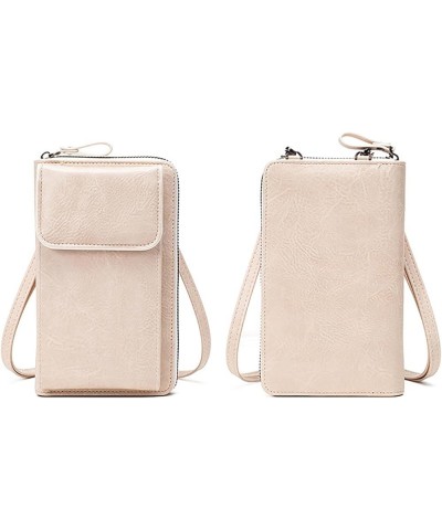 Small Crossbody Cell Phone Purse for Women Cellphone Wallet Bag with Credit Card Slots Off-white $9.87 Crossbody Bags