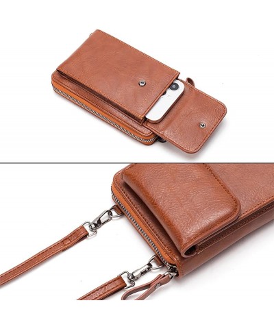 Small Crossbody Cell Phone Purse for Women Cellphone Wallet Bag with Credit Card Slots Off-white $9.87 Crossbody Bags