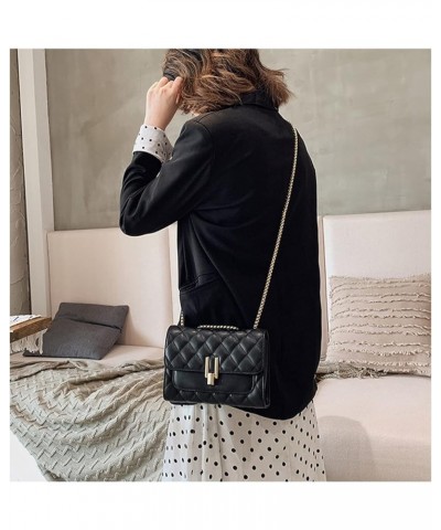 Handbags New Version Of Large-Capacity Rhombic Chain Shoulder Bag Fashion All-Match Messenger Bags Black $65.79 Shoulder Bags