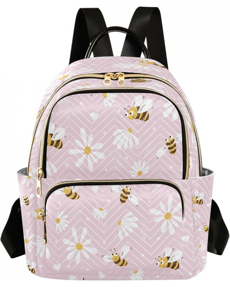 Women Backpack Purse Daisy and Bee Fashion Shoulder Bags Travel Backpack Small Daypacks S Medium $14.04 Backpacks