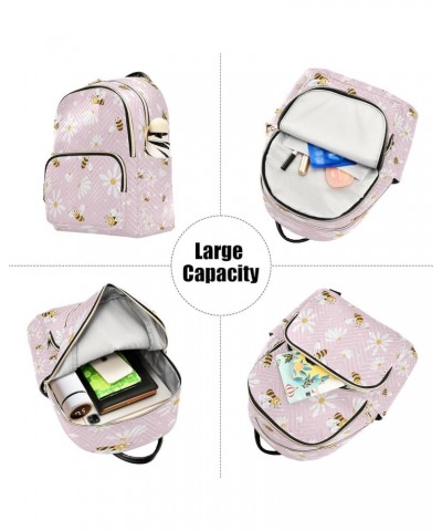 Women Backpack Purse Daisy and Bee Fashion Shoulder Bags Travel Backpack Small Daypacks S Medium $14.04 Backpacks