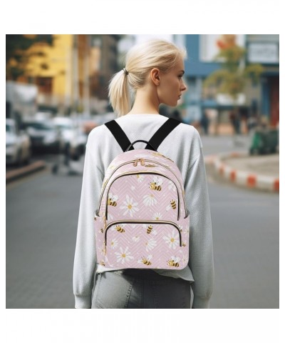 Women Backpack Purse Daisy and Bee Fashion Shoulder Bags Travel Backpack Small Daypacks S Medium $14.04 Backpacks