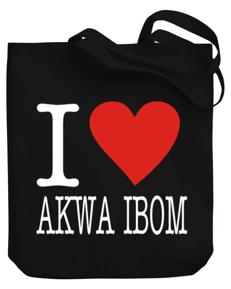 I Love Akwa Ibom Typewriter Style Canvas Tote Bag 10.5" x 16" x 4 $21.19 Totes