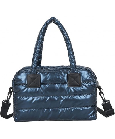 Puffer Tote Bag for Women, Quilted Cotton Padd signer, nter n Padd Shoulr Bag th Adjustable Strap-Blk Green $21.26 Totes