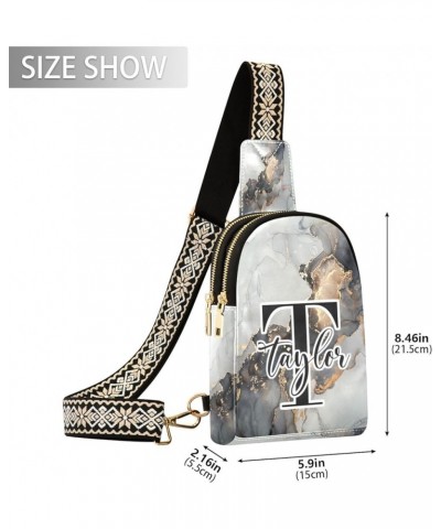 Custom Golden Black Marble Sling Bag for Women Personalized Leather Crossbody Bags Crossbody Sling Bags Luxury Marble $13.60 ...