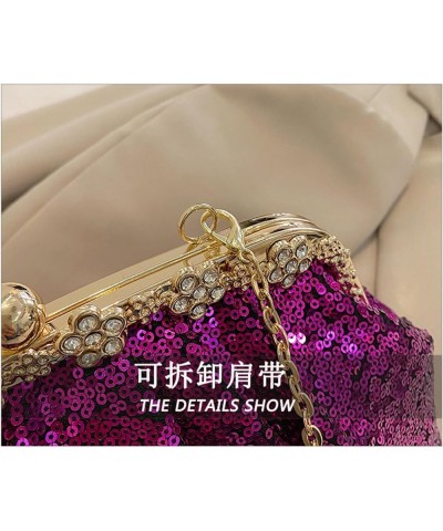 Designer Women Sequins Chic Crossbody Bags Wedding Evening Clutch Lady Chain Shoulder Bags Glitter Handbags And Purses Pink $...