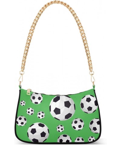 Rainbow Striped Lgbt Flag Cluthes Purse Clutch Bag Handbag with Zipper Soccer Ball Football Green $17.66 Shoulder Bags