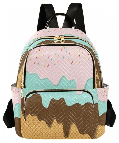 Women Backpack Purse Sweet Ice Cream Fashion Shoulder Bags Travel Backpack Small Daypacks M Medium $12.22 Backpacks