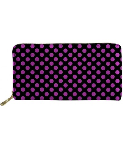 Clutch Evening Bag Cute Polka Dot Formal Handbag Simple Classy Purse for Women Black Purple Polka Dot $11.79 Evening Bags