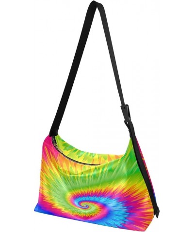 Monster Cartoon 3D Leather Crossbody Bag Large, Men Leather Shoulder Bag, Large Crossbody Bag Colorful Rainbow Tie Dye-1 $18....