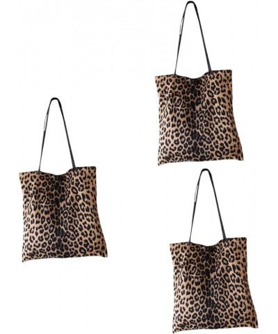 2pcs Leisure Bag Shoulder Bag Korean Style Handbag Cosmetic Organizer Bag Waterproof Tote Bag Leopard Brownx3pcs $15.79 Others