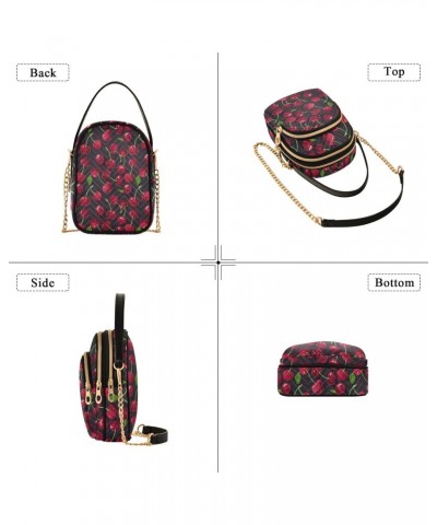 Red Cherry Black Small Crossbody Bags for Women Adjustable Strap Purses Travel Handbags 20855427 $10.92 Crossbody Bags