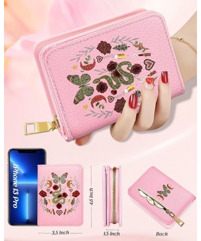 Credit Card Holder Wallet for Women Cute Leather Ladies Teen Girls Female Cardholder Wallets Accordion Purse Small Medium Aes...