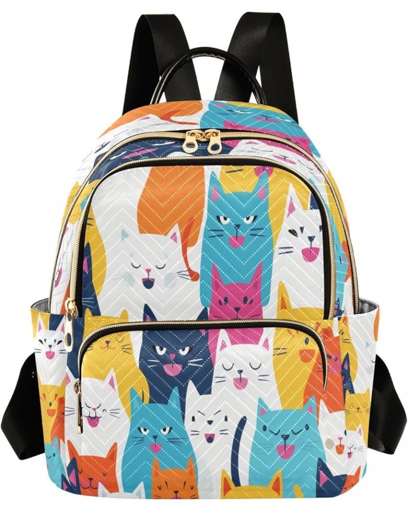 Funny Cat Fashion Backpack Purse Ladies Fashion Rucksack Travel Shoulder Bag Casual Daily Backpack Work College Bag Medium $1...