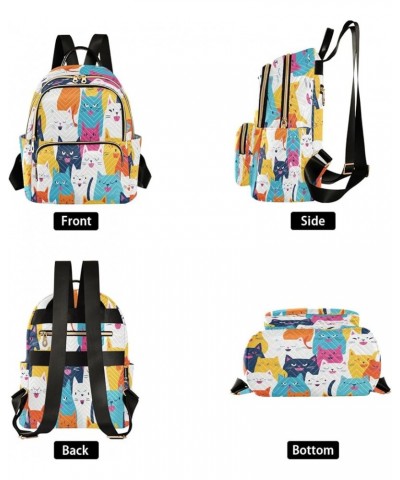 Funny Cat Fashion Backpack Purse Ladies Fashion Rucksack Travel Shoulder Bag Casual Daily Backpack Work College Bag Medium $1...