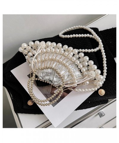 Pearl White Clutch Purses for Women Crystal Beaded Bag Elegant Vintage White Handbags Wedding Party Bridal Evening Bag Style ...