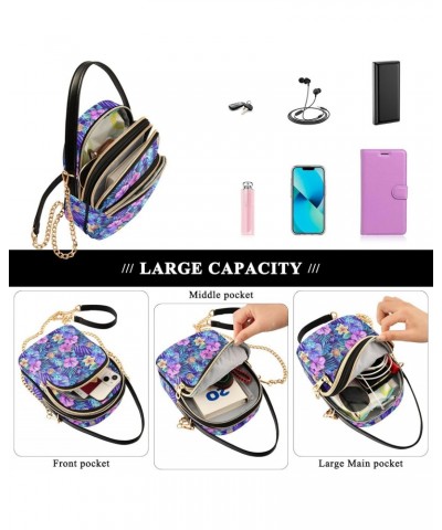 Floral Pineapple Tropical Small Crossbody Bags for Women Adjustable Strap Purses Travel Handbags 20855033 $15.59 Crossbody Bags