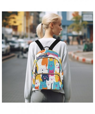 Funny Cat Fashion Backpack Purse Ladies Fashion Rucksack Travel Shoulder Bag Casual Daily Backpack Work College Bag Medium $1...