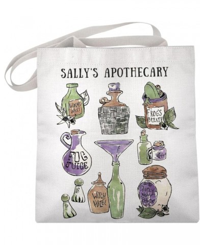 Vintage Sally's Apothecary Canvas Tote Bag Frog's Breath Worm's Wort Deadly Nightshade Shoulder Bag For Fan Sally Apothecary ...