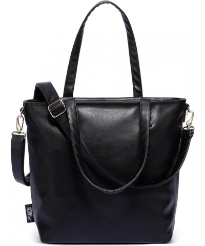 Vegan Leather Tote Bag for Women Medium Black $29.25 Totes