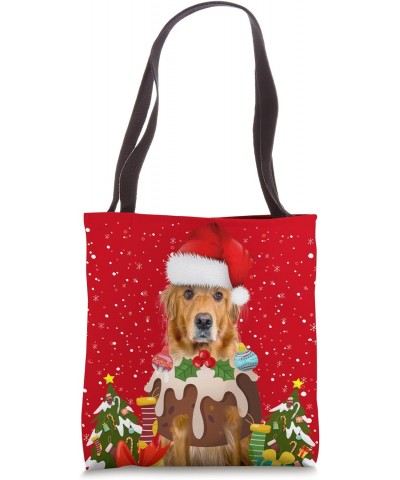 Golden Retriever Christmas Pudding Idea for Kids & Dog Owner Tote Bag $13.23 Totes