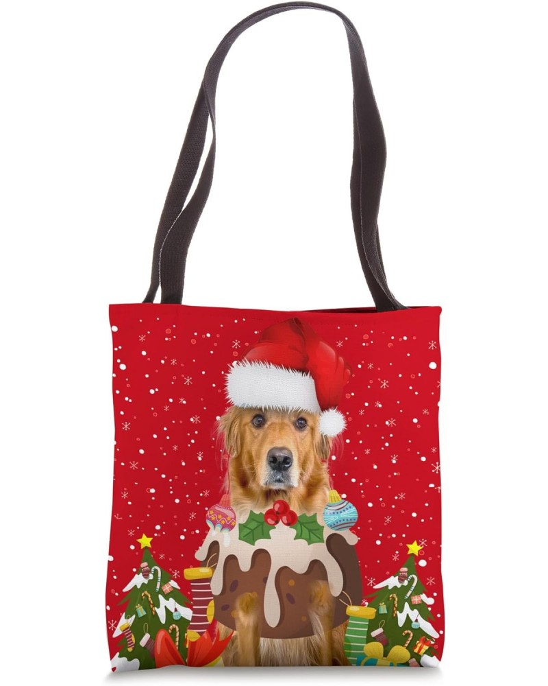 Golden Retriever Christmas Pudding Idea for Kids & Dog Owner Tote Bag $13.23 Totes