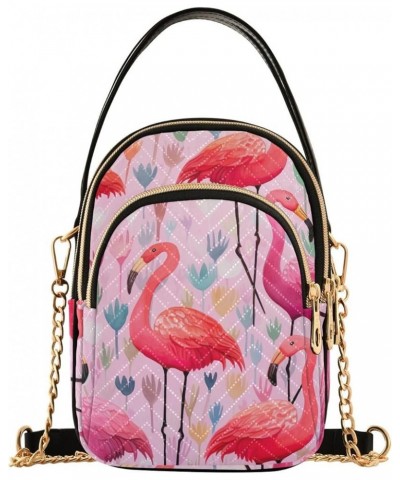 Dogs Shoulder Handbags Zip Cell Phone Purse Womens Leather Handbags Purses Flamingo's in Watercolor $13.00 Shoulder Bags