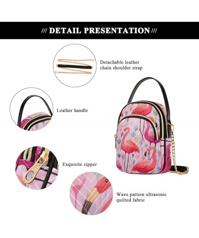 Dogs Shoulder Handbags Zip Cell Phone Purse Womens Leather Handbags Purses Flamingo's in Watercolor $13.00 Shoulder Bags