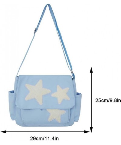 Women Versatile Crossbody Bag Multi-Pockets Tote Bag Lightweight Adjustable Strap Large Capacity Shopper Bag Blue $8.15 Totes