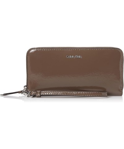 Key Item Saffiano Continental Zip Around Wallet with Wristlet Strap Modern Taupe Key Item Saffiano Continental Zip Around Wal...