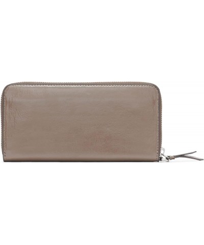 Key Item Saffiano Continental Zip Around Wallet with Wristlet Strap Modern Taupe Key Item Saffiano Continental Zip Around Wal...