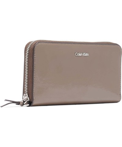 Key Item Saffiano Continental Zip Around Wallet with Wristlet Strap Modern Taupe Key Item Saffiano Continental Zip Around Wal...