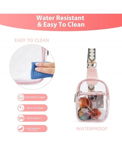 Clear Bag Stadium Approved Transparent Sling Bag Crossbody Purse Chest Bag for Concerts Festivals Sports Events B-pink $10.79...