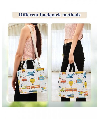 Colorful Transport Women's Tote Handbags Top Handle Satchel Shoulder Bag Crossbody Bag M $17.15 Totes