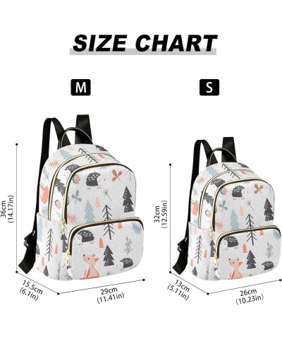 Travel Backpack Purse for Women Fashion Anti-theft Work Casual Forest Animals Snow Daypack Shoulder Bag Medium Size Medium $1...