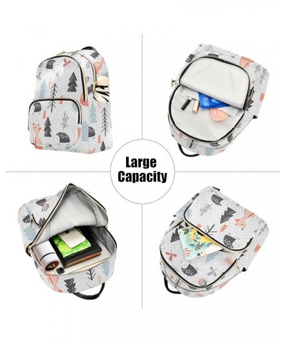 Travel Backpack Purse for Women Fashion Anti-theft Work Casual Forest Animals Snow Daypack Shoulder Bag Medium Size Medium $1...