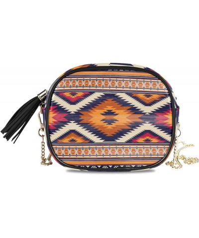 Women's Colorful Aztec Print Crossbody Bag Fashion Purses Bag Cross Body Bag Shoulder Handbag with Adjustable Chain Strap $11...