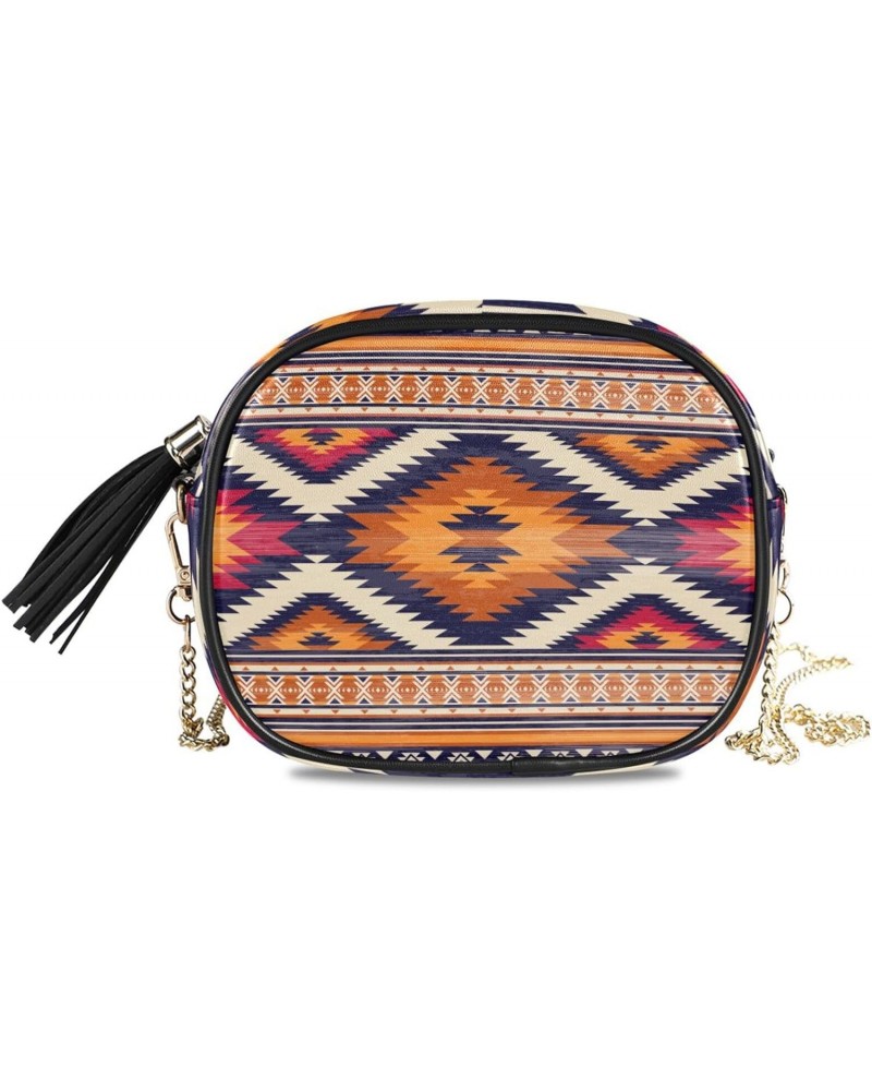 Women's Colorful Aztec Print Crossbody Bag Fashion Purses Bag Cross Body Bag Shoulder Handbag with Adjustable Chain Strap $11...