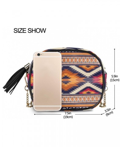 Women's Colorful Aztec Print Crossbody Bag Fashion Purses Bag Cross Body Bag Shoulder Handbag with Adjustable Chain Strap $11...