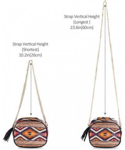 Women's Colorful Aztec Print Crossbody Bag Fashion Purses Bag Cross Body Bag Shoulder Handbag with Adjustable Chain Strap $11...