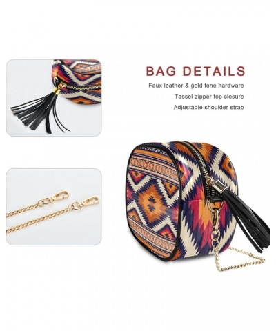 Women's Colorful Aztec Print Crossbody Bag Fashion Purses Bag Cross Body Bag Shoulder Handbag with Adjustable Chain Strap $11...