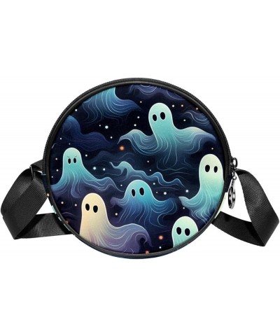 Halloween Web Shoulder Bags Cell Phone Pouch Crossbody Purse Round Wallet Clutch Bag for Women with Adjustable Strap 7x1.8 in...