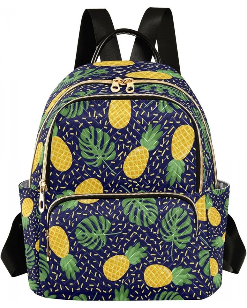 Fashion Backpack Mini Backpack Purse Casual Daily Backpack Tropical Palm Leaves Pineapples for Travel for College Work Small ...